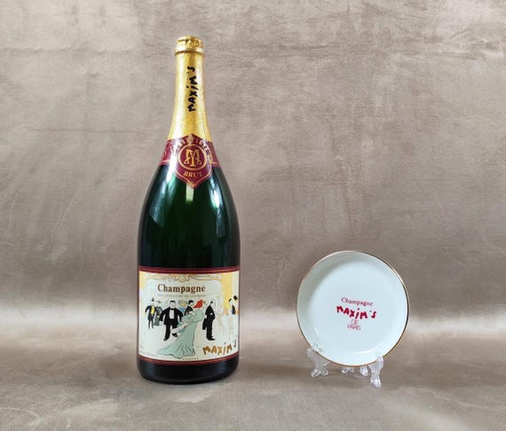Vintage Champagne MAXIM'S DE PARIS Ashtray – White Porcelain With