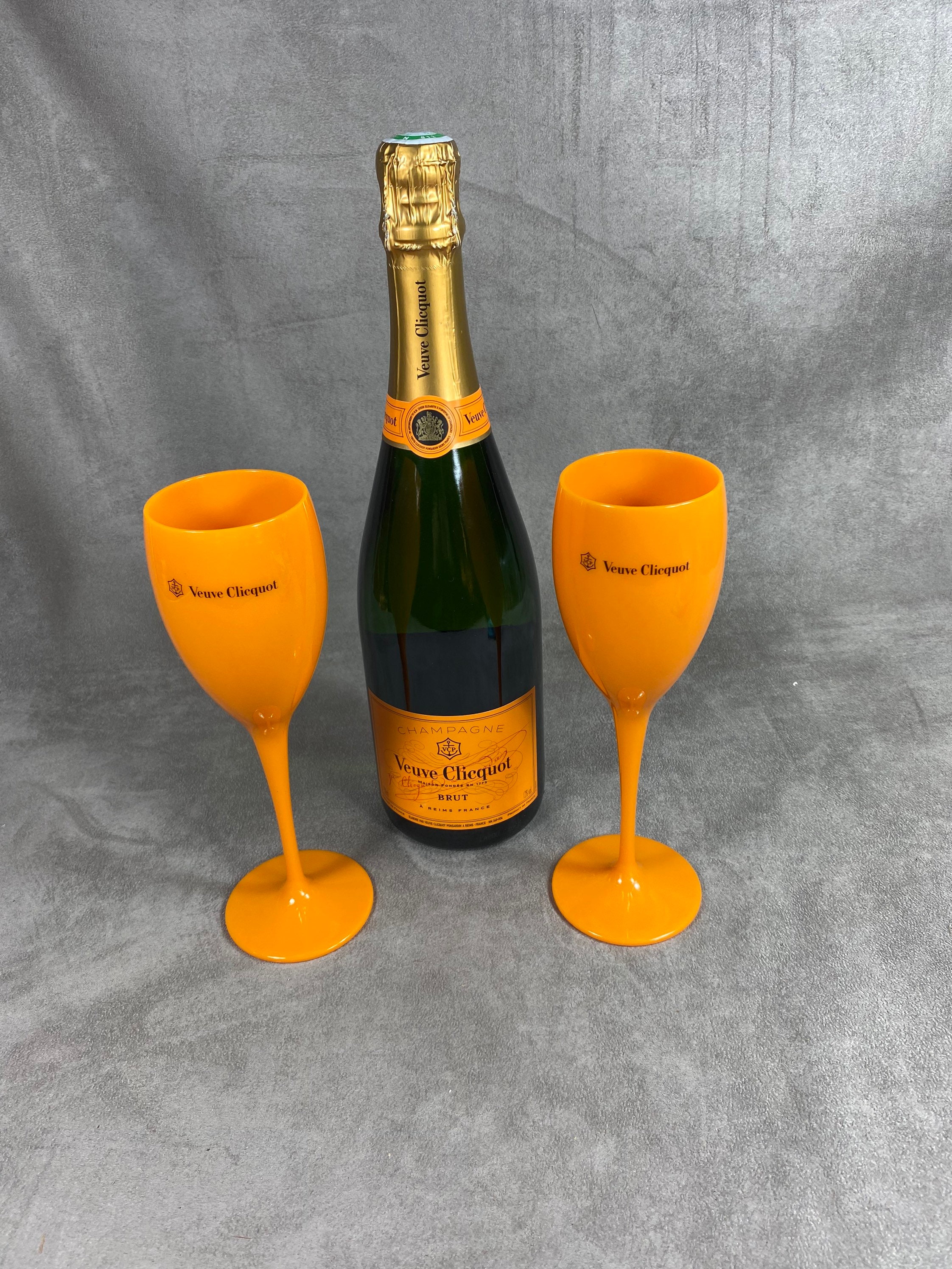 Lot de 2 Flûte en Plexiglass Veuve Clicquot Ponsardin Vintage