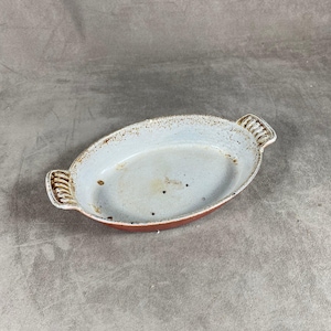 Dish in orange cast iron Le Creuset vintage Made in France 1980’s