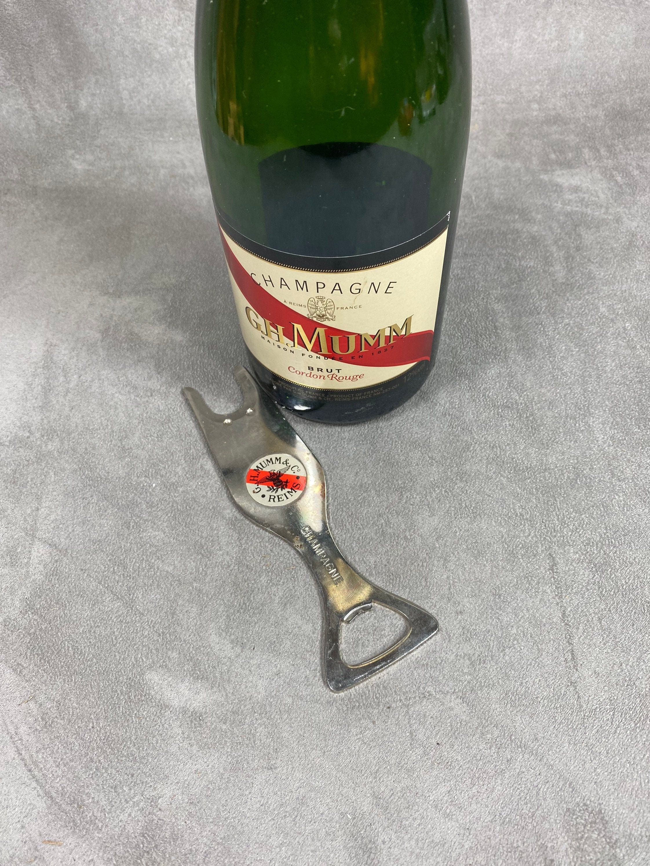 Décapsuleur et Tire Bouchon de Champagne en Métal Champagne Mumm Vintage Made in France