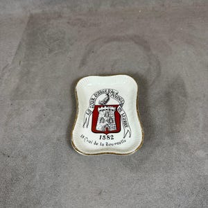 The Silver Tower Paris Ashtray, Porcelain, Ceramics, Tobacciana, Vintage Restaurant, Advertising, Paris, Made in France