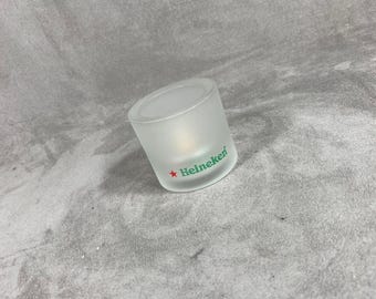 1960’s Heineken Vintage Glass Candle Holder