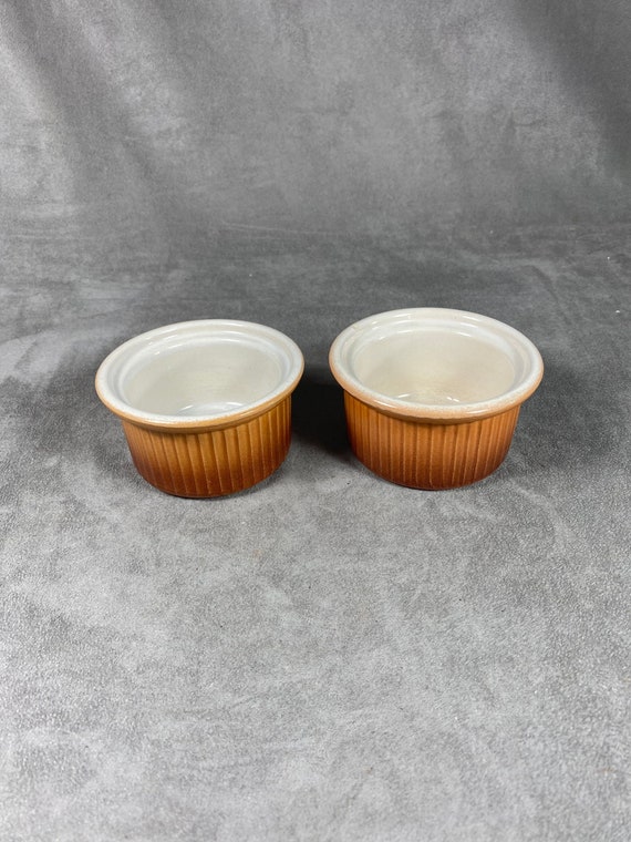Set of 2 Emile Henry france Ceramic Ramekins for Serving and Cooking 