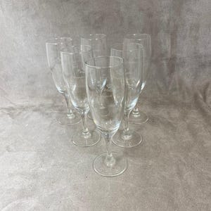 Set aus 6 Glas-Champagnergläsern von Castellane Reims aus den 1960er Jahren