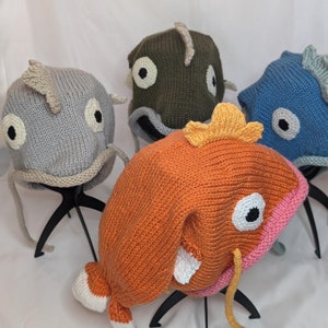 Flappy Fish Hat (hand Knitted) - Etsy