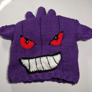 PDF pattern - Gengar hat knitting pattern