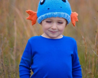 PDF pattern - Mudkip hat knitting pattern