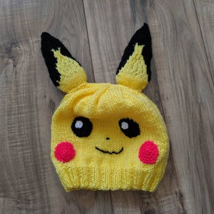 PDF pattern - Pichu hat knitting pattern