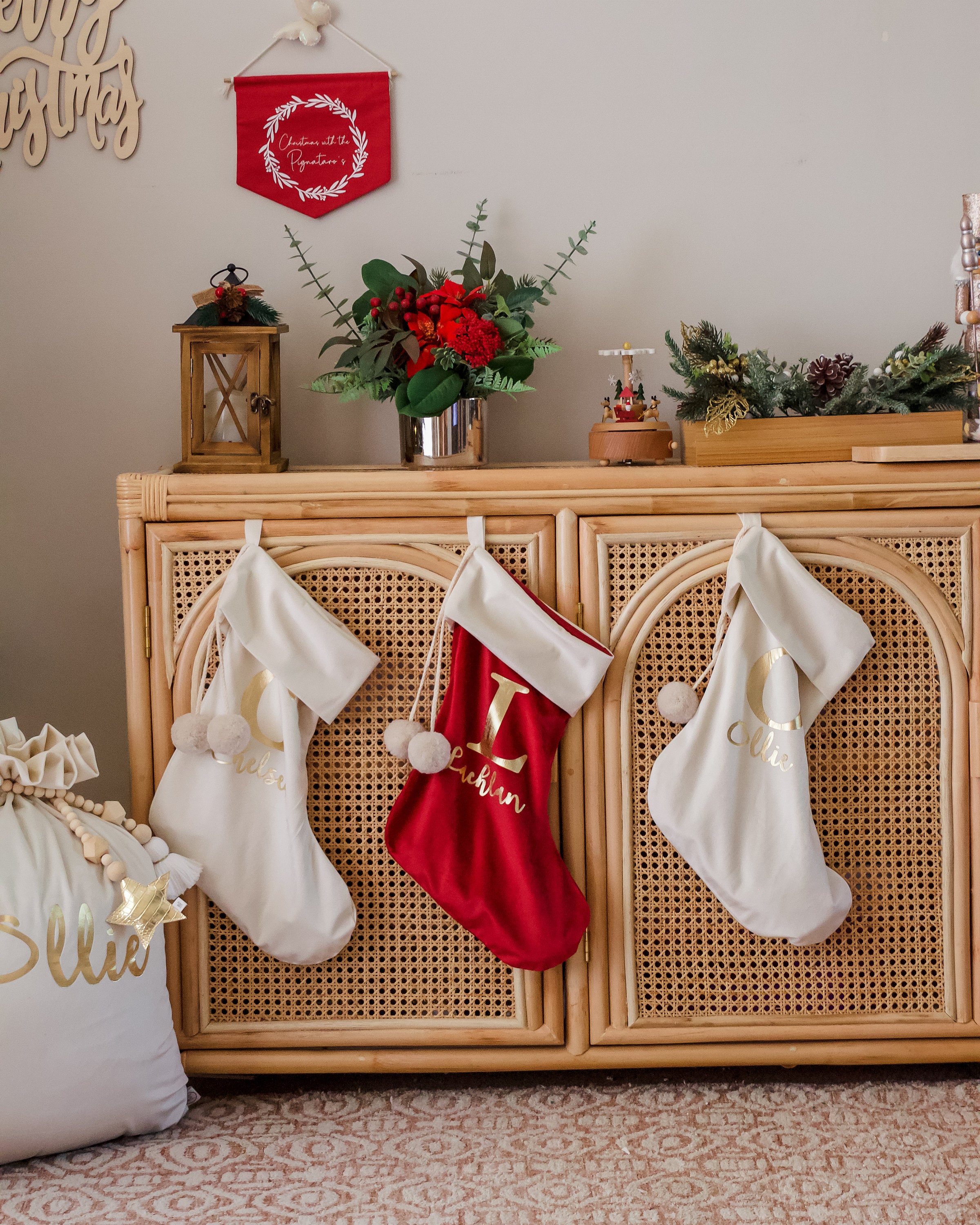 Personalised Velvet Christmas Stockings