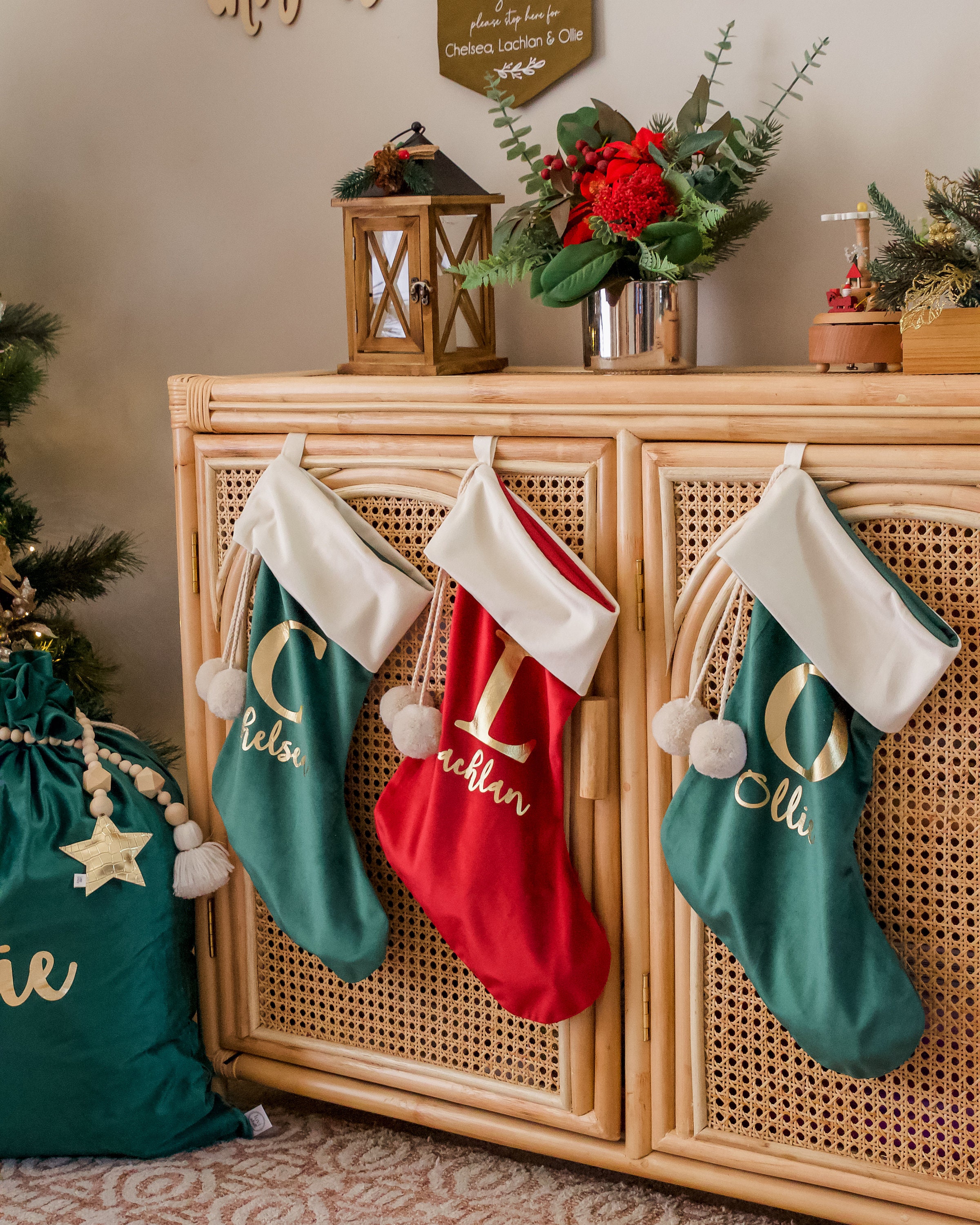 Personalised Velvet Christmas Stockings