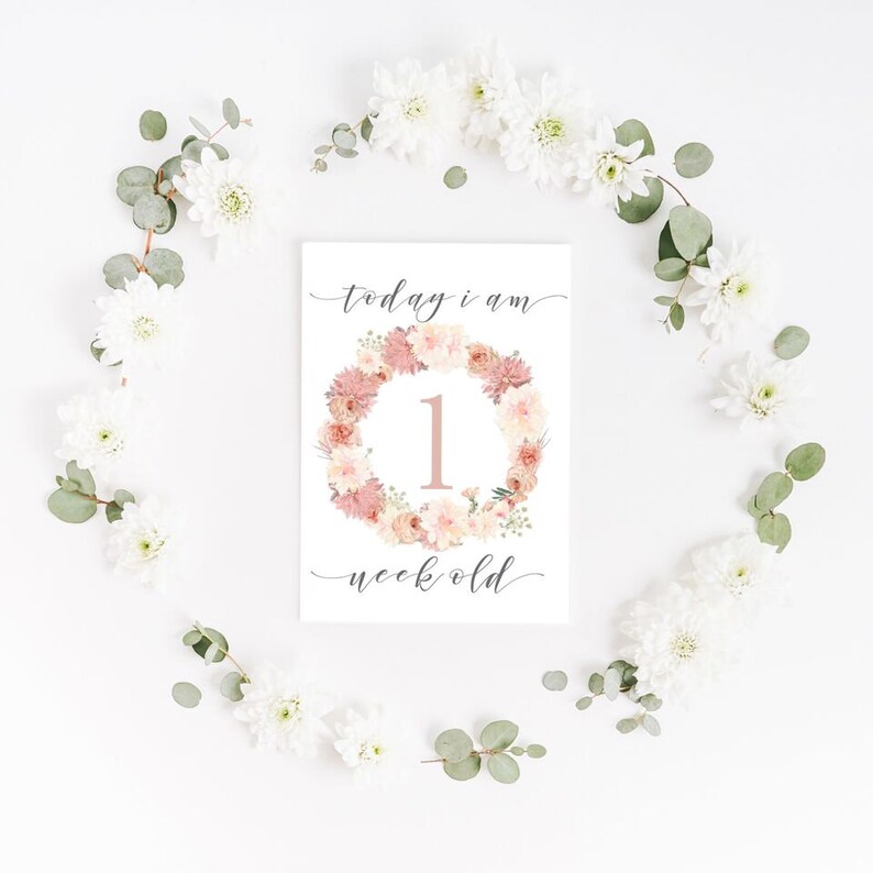 milestone cards baby girl