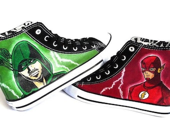 superhero high top converse