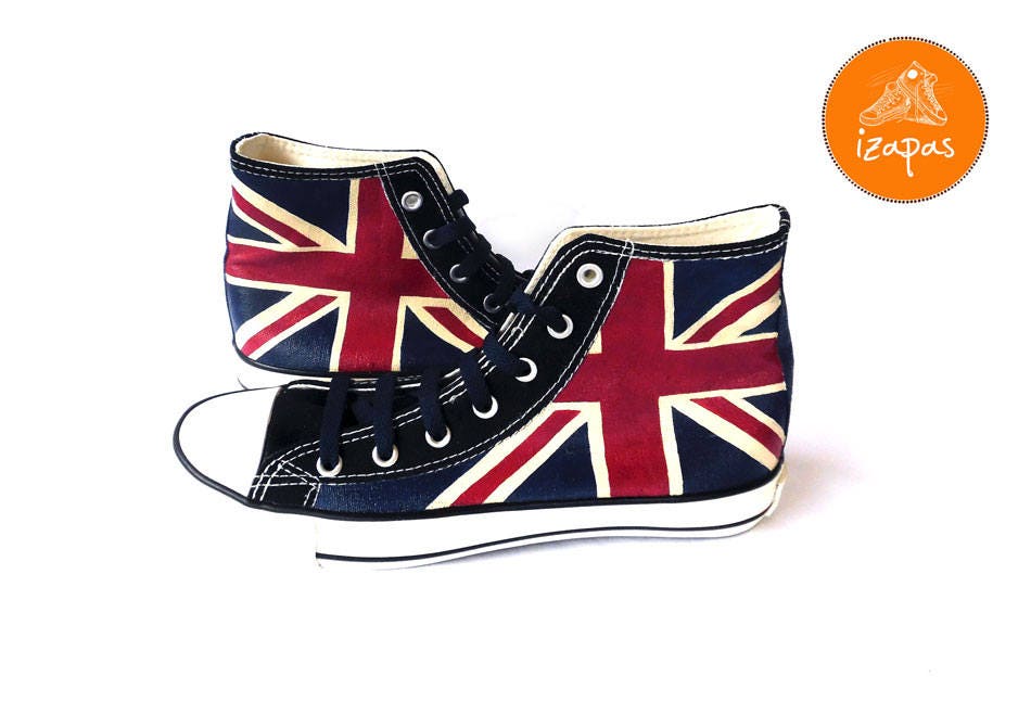 emoción Extremo Rareza British flag converse - Etsy México