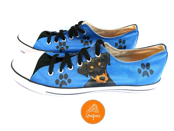 Doberman Painted Sneakers, personalized dog canvas shoes, Doberman dog, custom converse, dog shoes, low top trainers, pet portrait Doberman Painted Sneakers, personalized dog canvas shoes, Doberman dog, custom converse, dog shoes, low top trainers, pet portrait