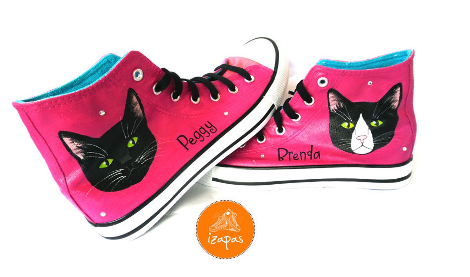Personalized Cat Painted Sneakers cat canvas shoes custom Etsy