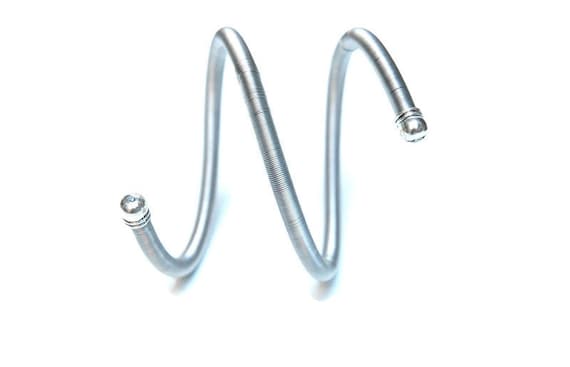 Tribal Coil Cuff Bracelet: Handmade Silver Armband or Anklet