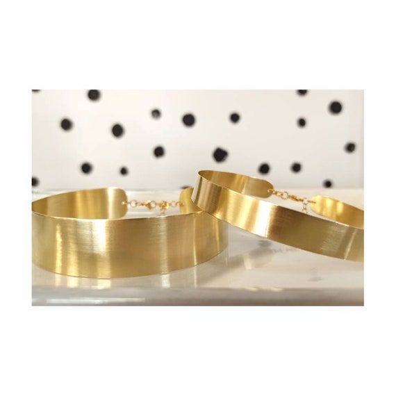 REYA Brass Metallic Armor Chocker, Statement collar, warrior necklace, ethnic, BDSM