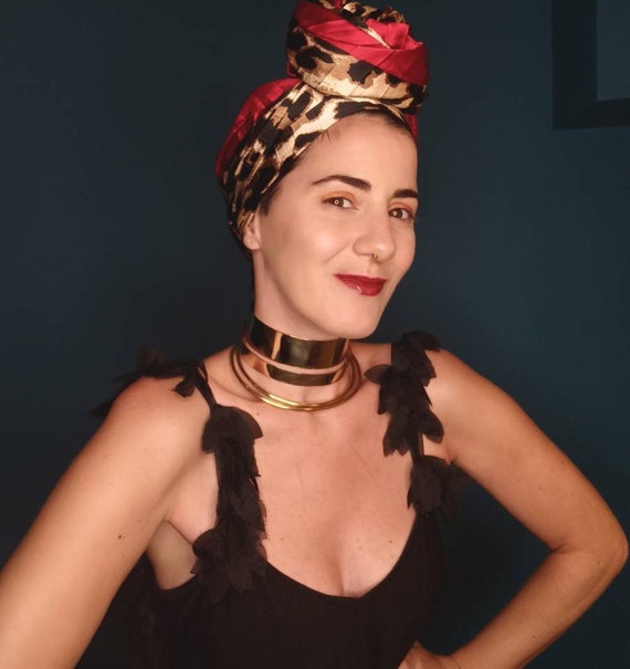 Brass Choker Set: Gold & Silver Tribal Neck Rings