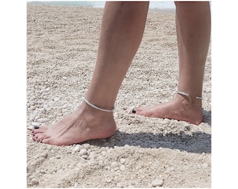 Minimal Metallic Anklets, Aluminum ankle rings, adjustable, lightweight and skin friendly