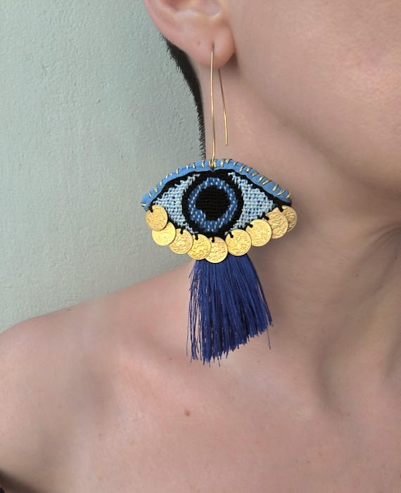 CYCLOPES Long statement earrings