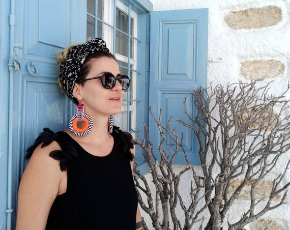 Tribal Rope Statement Earrings: Handmade Bohemian Jewelry