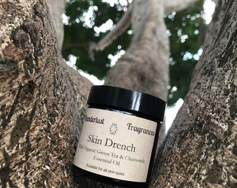 Skin Drench - facial moisturiser with Olive Squalene and Organic green tree extract 60g/ Zero waste/ Natural