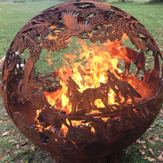 Wild Fireball Beau S Woods Fire Pit Fireball Firepits Etsy