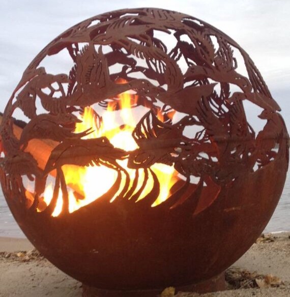 Fish Fireball Fire Pit Individually Designed Created And Etsy