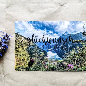 Glückwunsch zum Geburtstag - (auch ohne Text) Glückwunschkarte Grußkarte Postkarte Königssee Watzmann Geburtstagskarte Berchtesgaden Alpen