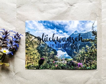 Glückwunsch zum Geburtstag - (auch ohne Text) Glückwunschkarte Grußkarte Postkarte Königssee Watzmann Geburtstagskarte Berchtesgaden Alpen