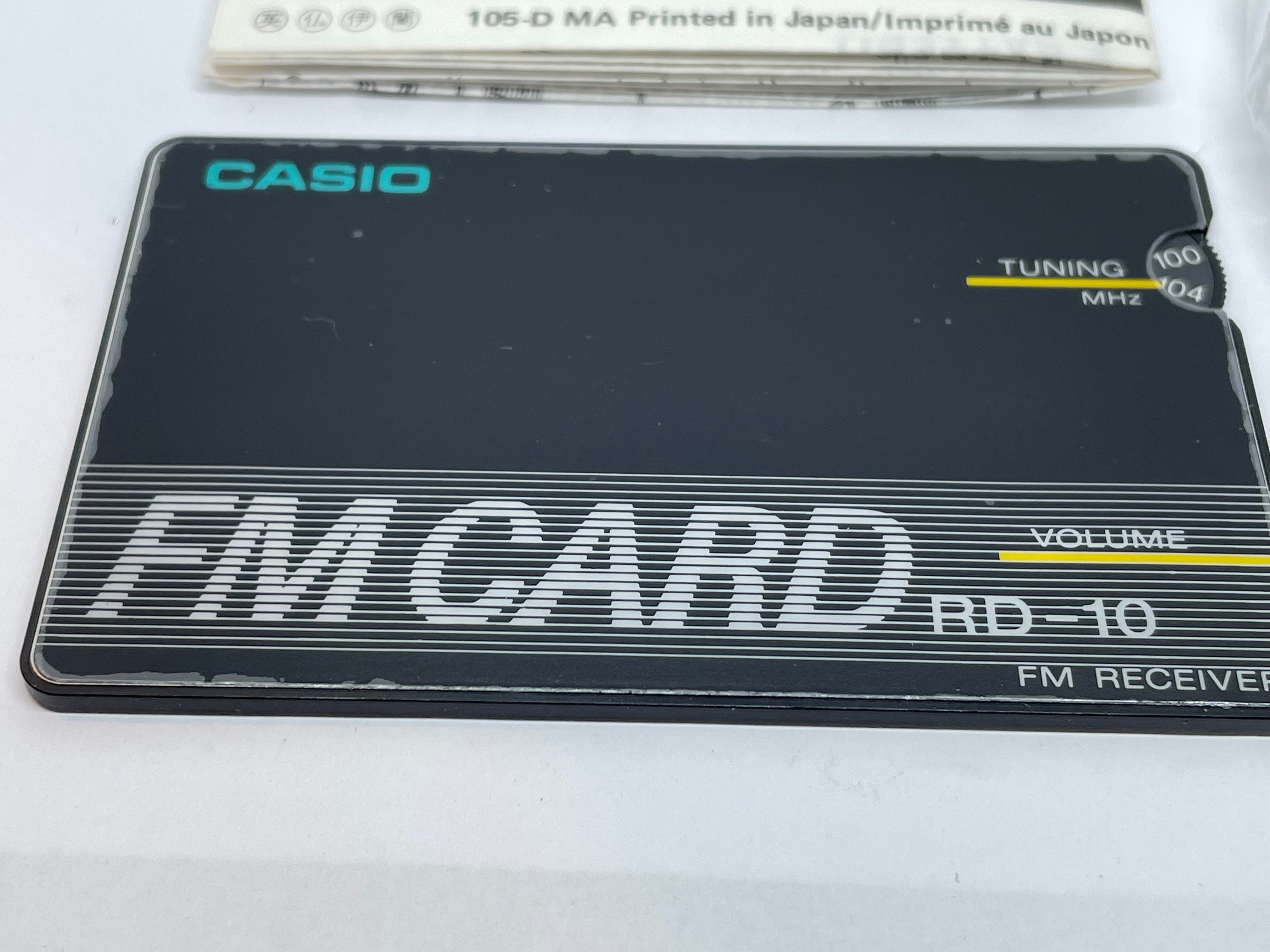 Casio FM Card Radio RD-10 New Old Stock - Etsy
