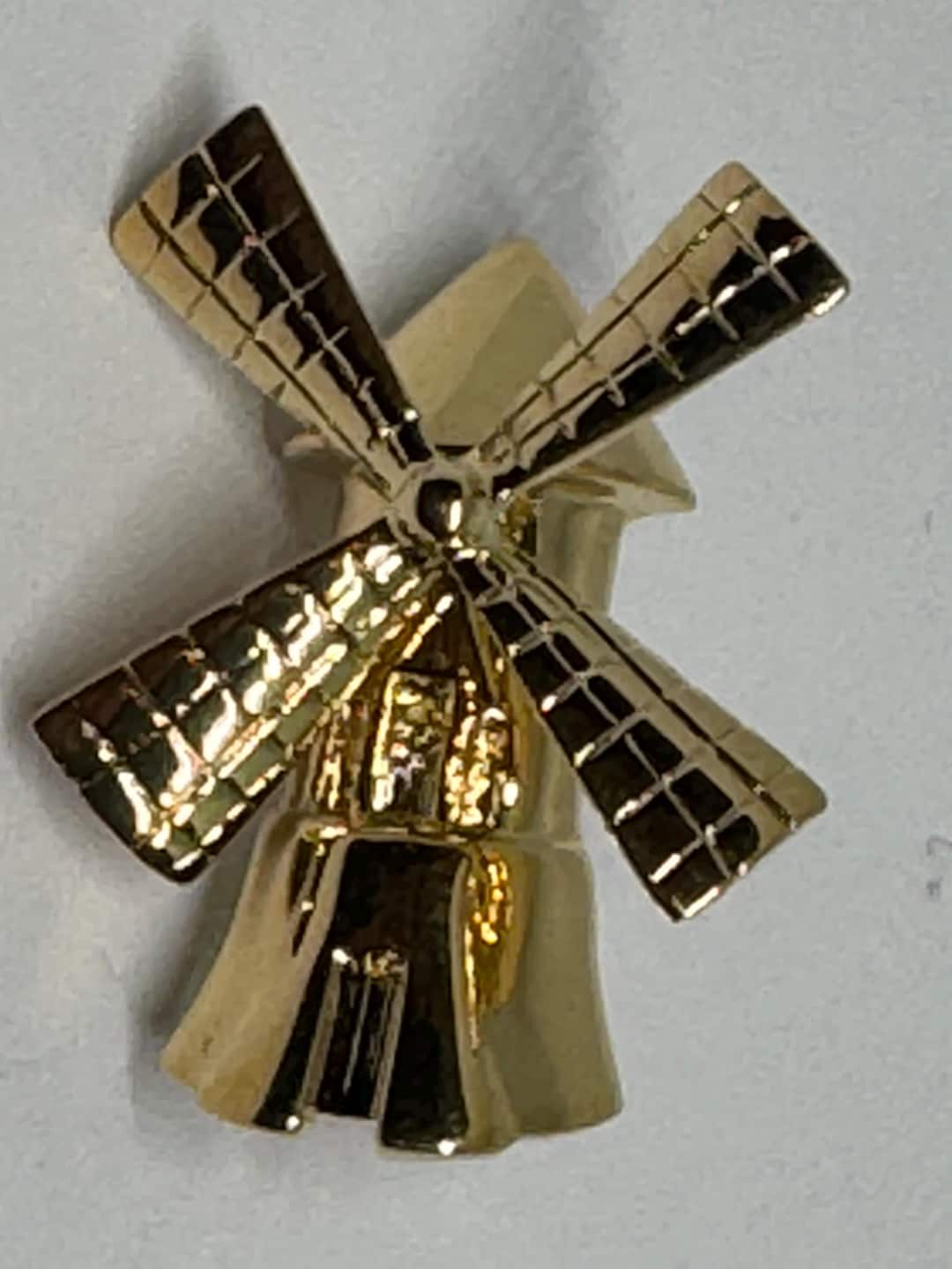 Vintage Small Gold Plated Windmill Brooch 1980's - Etsy