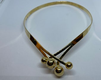 Gold Plated Choker - Etsy UK