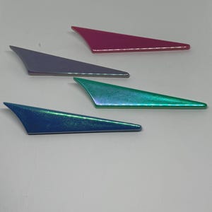 Vintage glitter plastic broche uit de atoomtijd uit de jaren 70