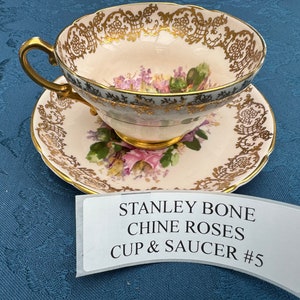 Roses Stanley Bone China cup and saucer afternoon tea #5