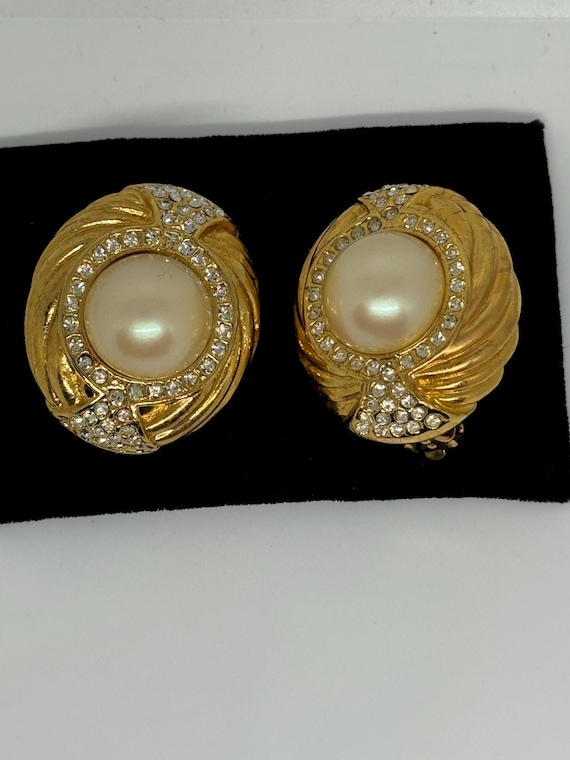Boucles D'oreilles Vintage Années 70/80 - Métal Doré - Occasion