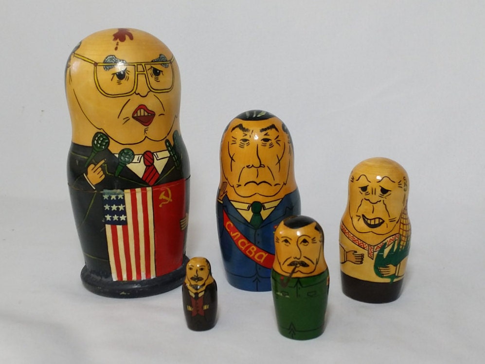 russian nesting dolls gorbachev