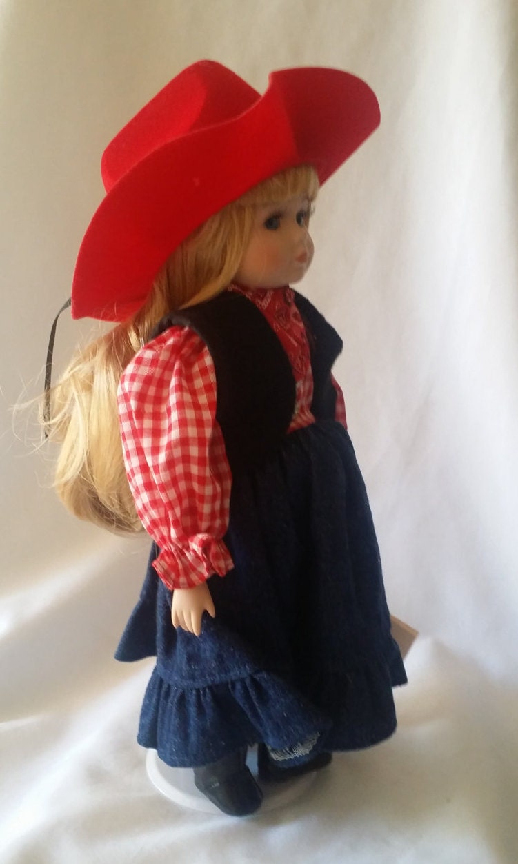 cowgirl porcelain doll