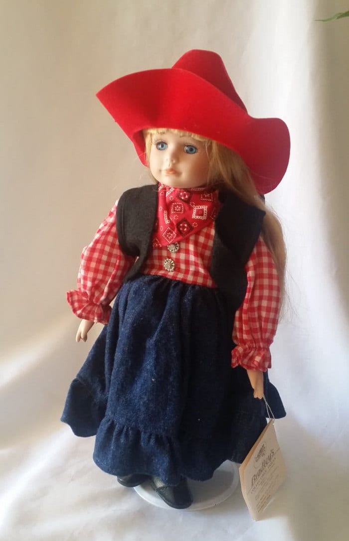 cowgirl porcelain doll