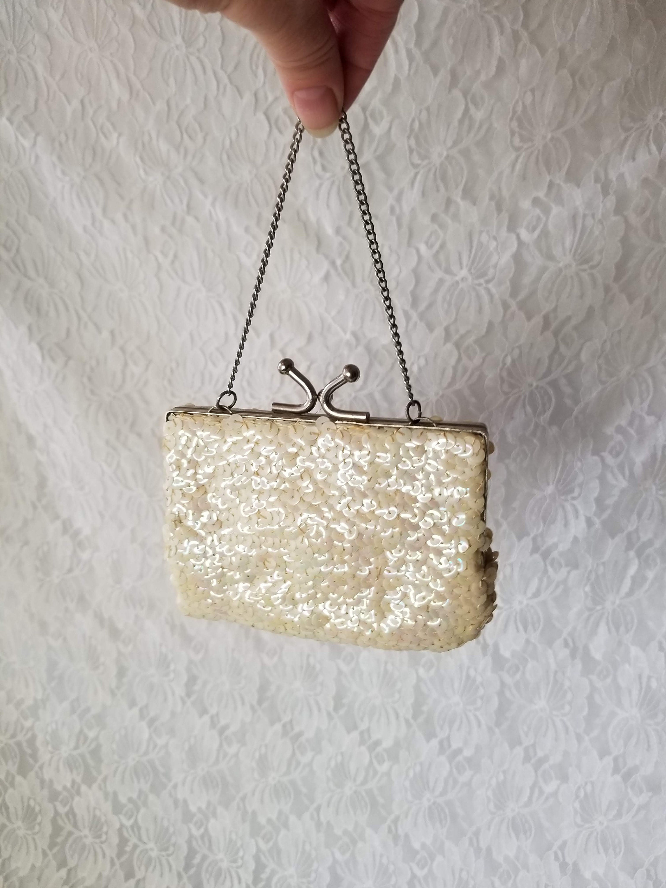iridescent clutch purse