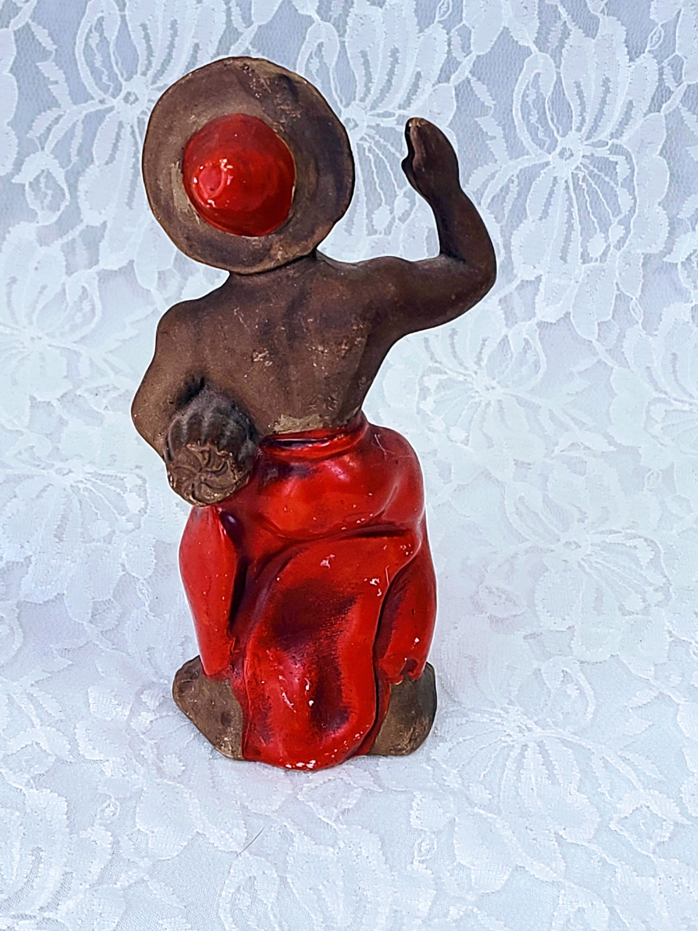 Vintage MCM Mid Century 1950s African American Figurine Sculpture ...