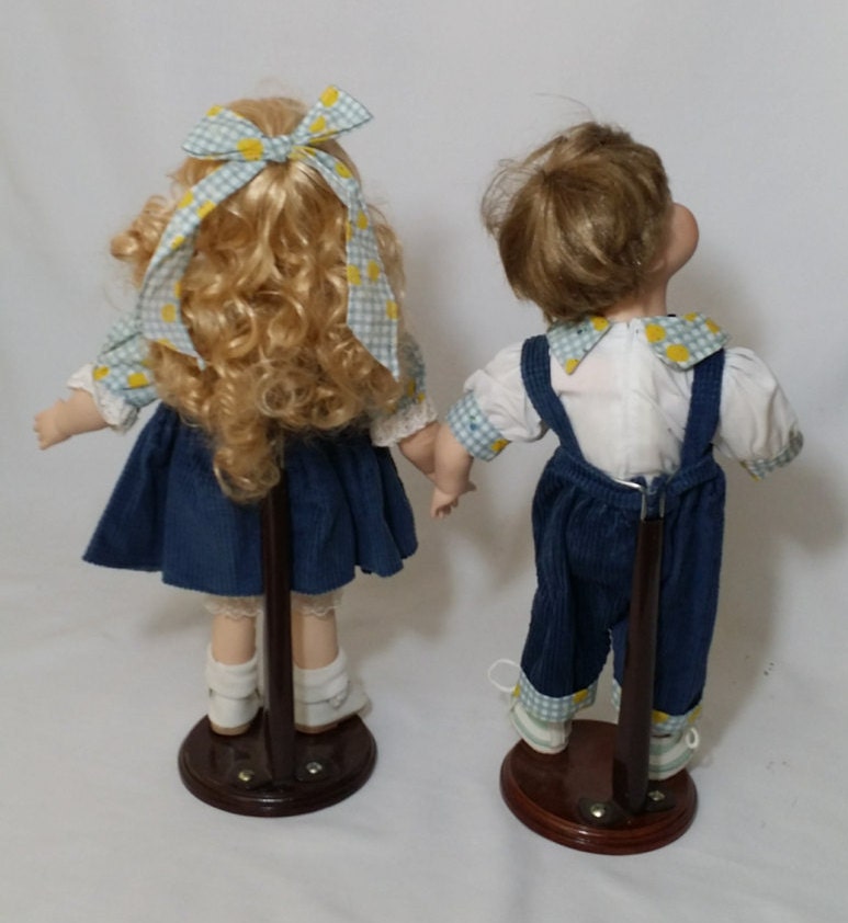 14 Kissing Dolls Porcelain Boy and Girl Dolls Country Chic Rustic