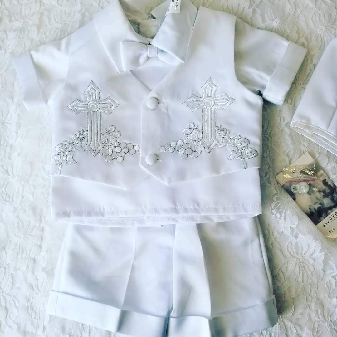 vintage boy christening outfit