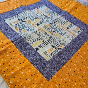 Handmade OOAK Quilted Halloween Decor Tablecloth Mat Altar Cloth 21x20 Perfect for School or Home Decor or DOLL BLANKET
