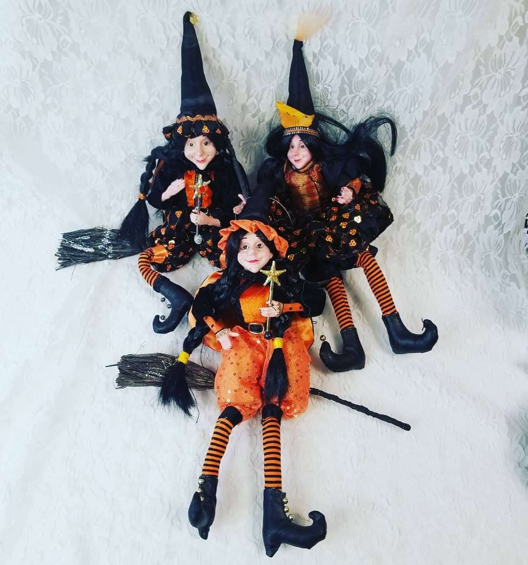 collectible halloween witch dolls