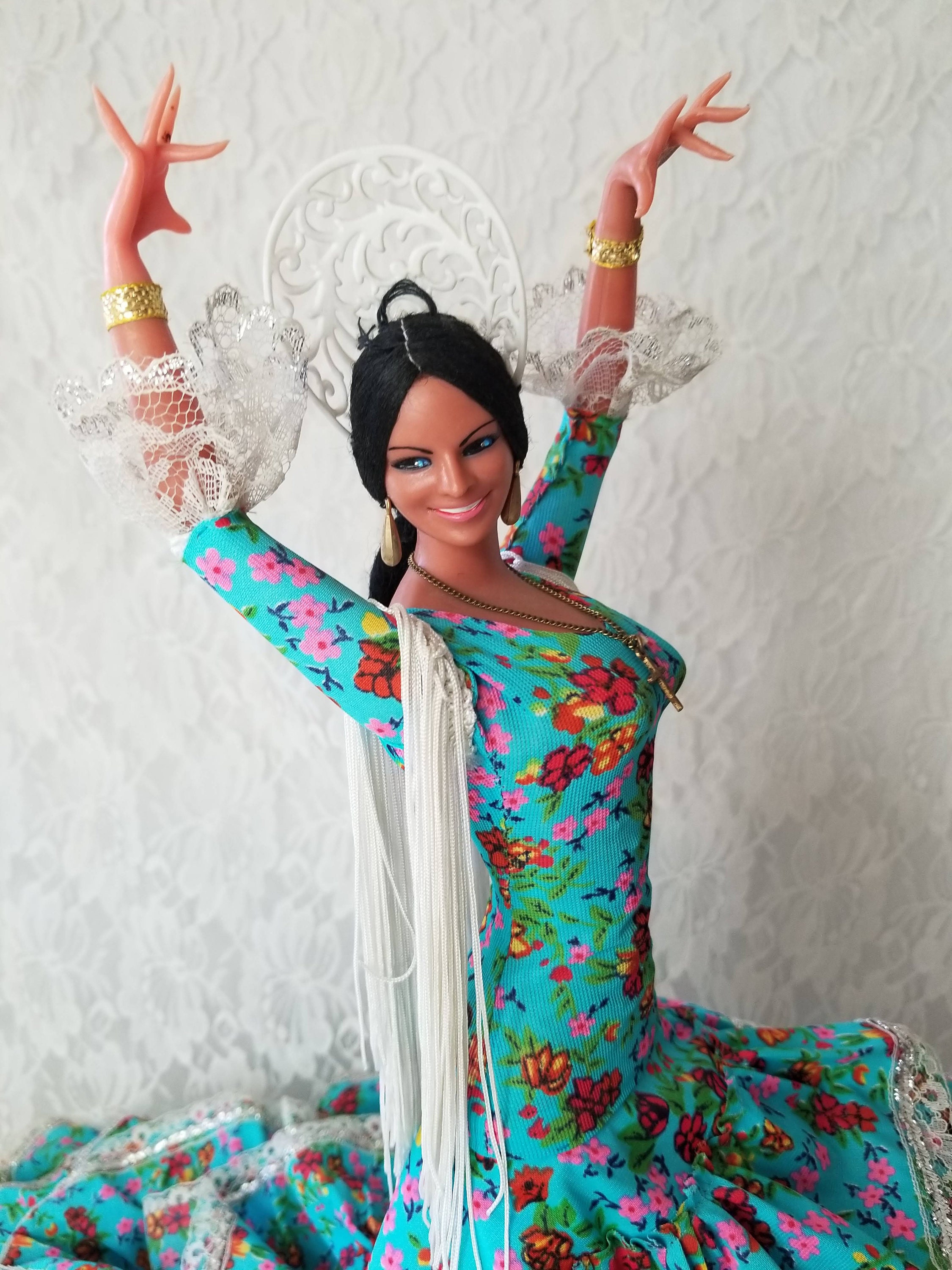 vintage flamenco dancer doll