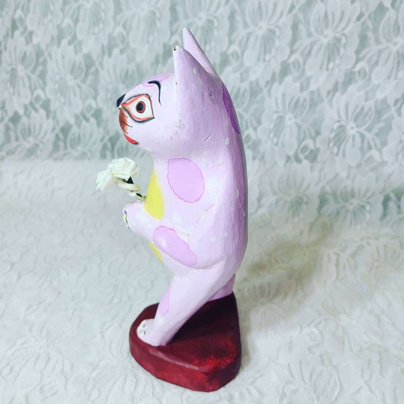 Alebrijes Cat Mexican Folk Art ~ Alebrije ~ Made in Mexico ~ Signed ~ Hand Painted ~ Artist Unknown