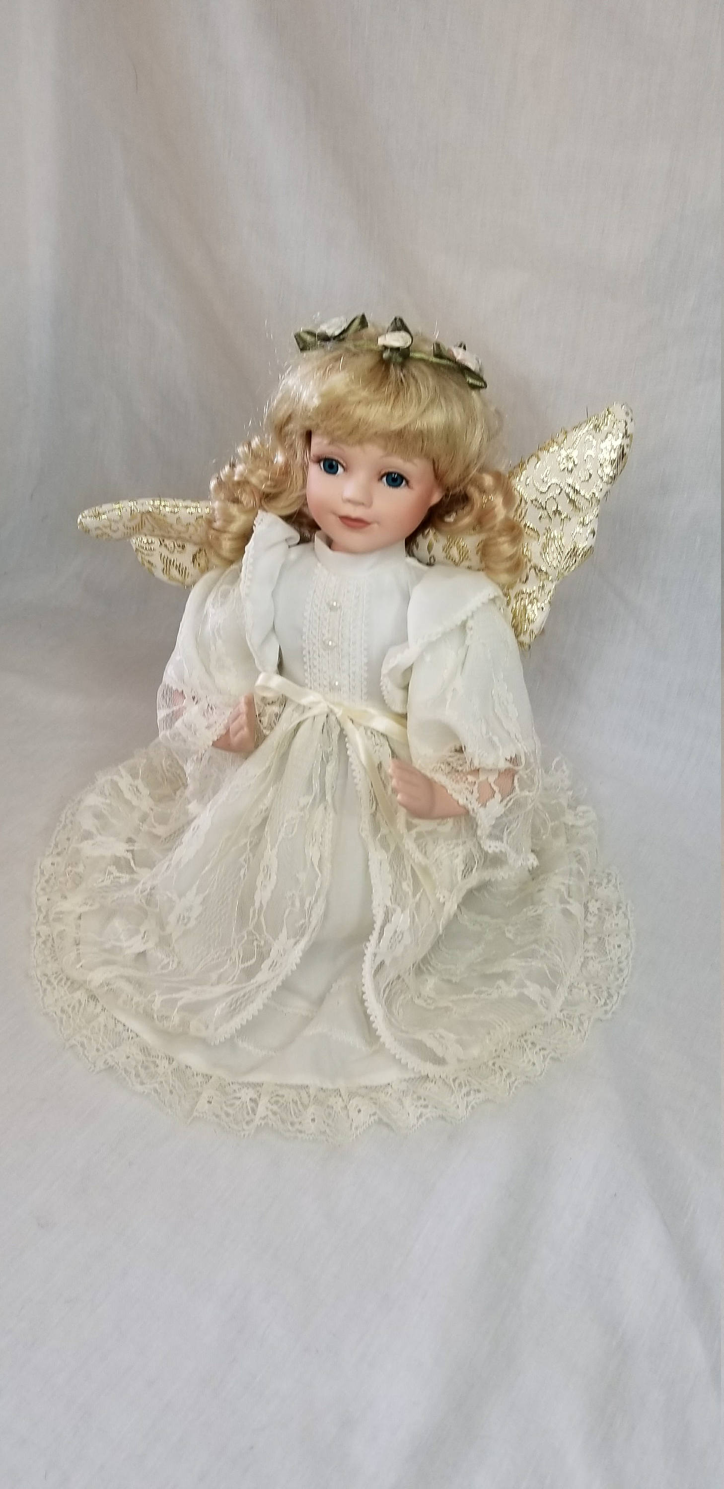 porcelain praying angel doll