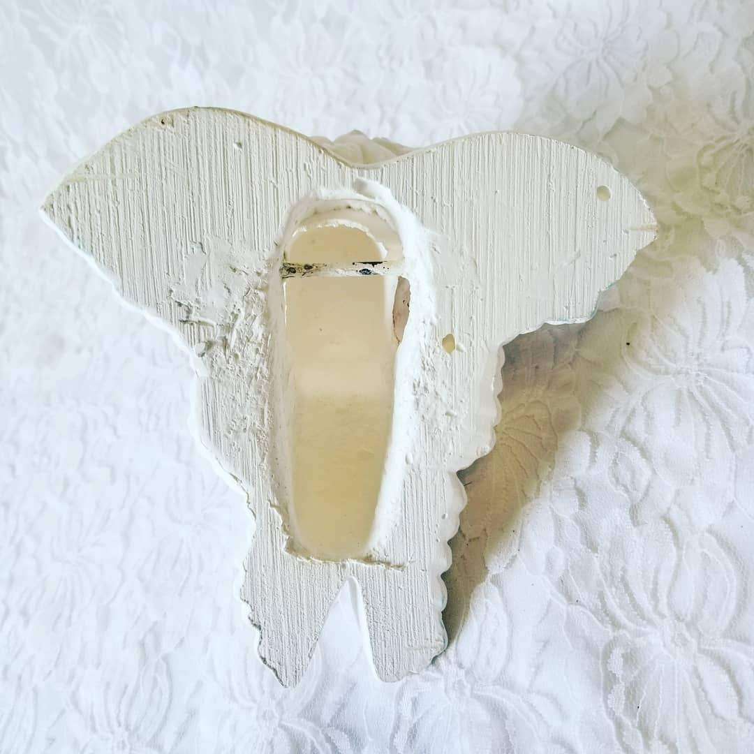 White Plaster You Paint Cherub Angel Drapery Scarf Swag Wall