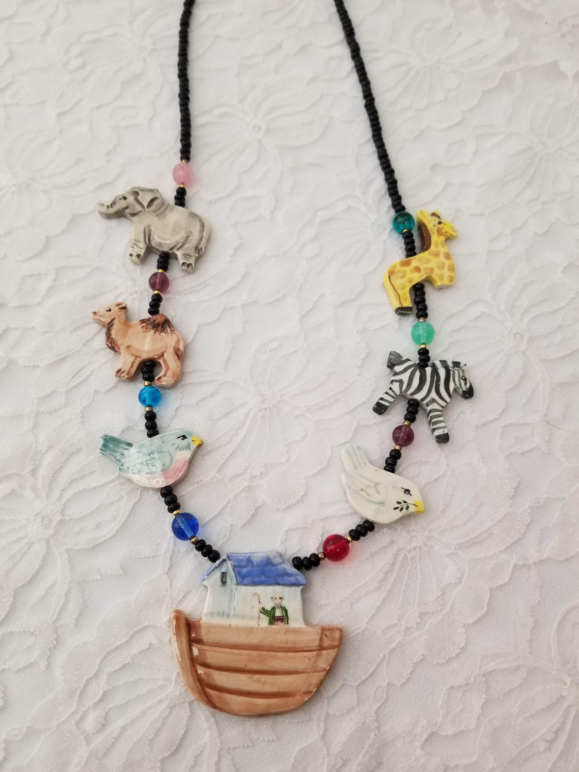 bible gift Noah/'s Ark gift Noah/'s Ark initial necklace Noah/'s Ark necklace religious jewelry Noah/'s Ark jewelry bible story jewelry